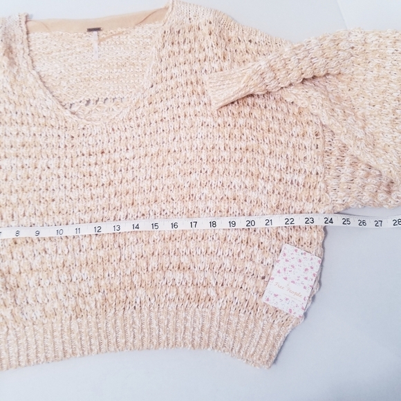 🌸 NEW Free People‎ | Peach Knit VNeck Sweater , small - Picture 10 of 11